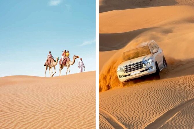 Desert Safari Combo: Camel Ride, Sandboarding & Inland Sea Visit - Dune bashing beside the Arabian Gulf