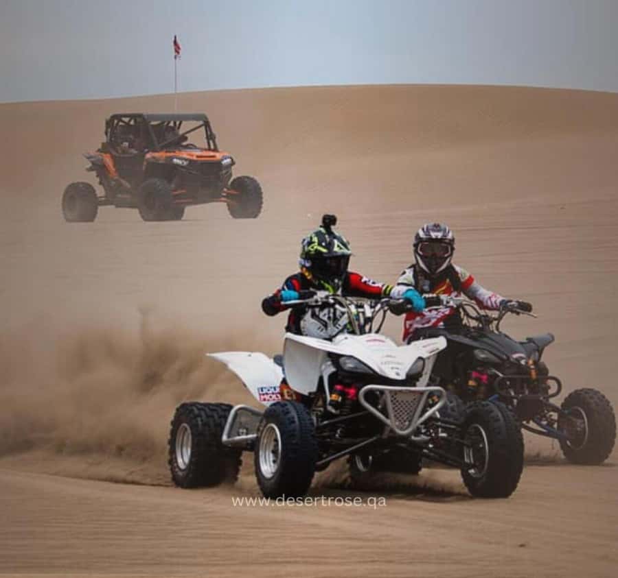Desert Safari, Quad Bike, Camel Ride, Falcon & Sandboarding - Thirty Minutes of Quad Biking at Mesaieed