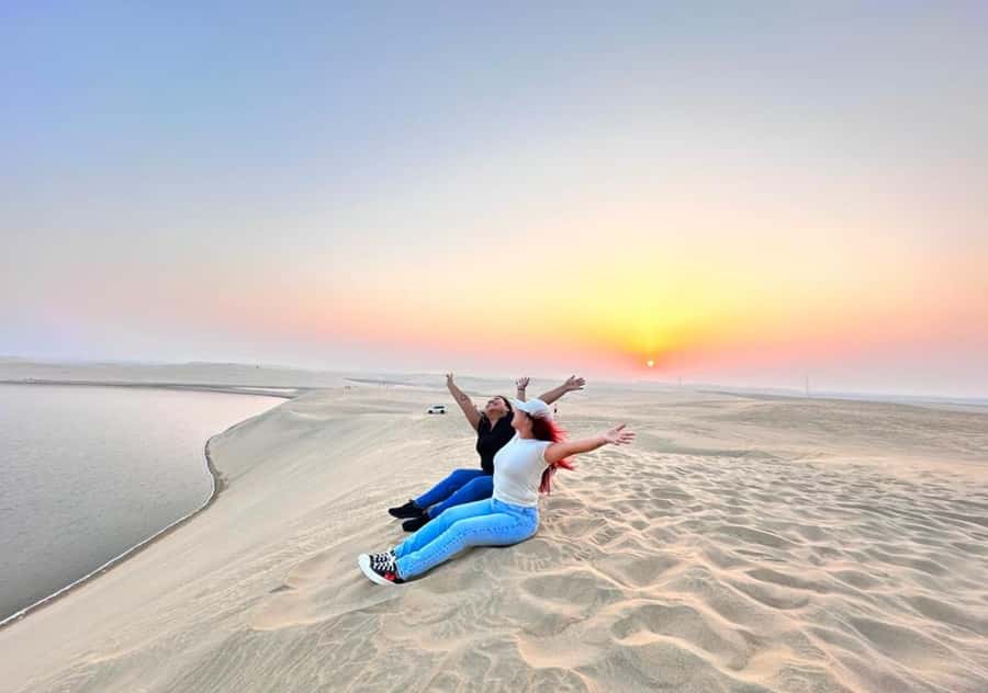 Doha Activities: Desert Safari, Dune Bashing & Inland Sea - The camel stop: traditional transport with an extra fee