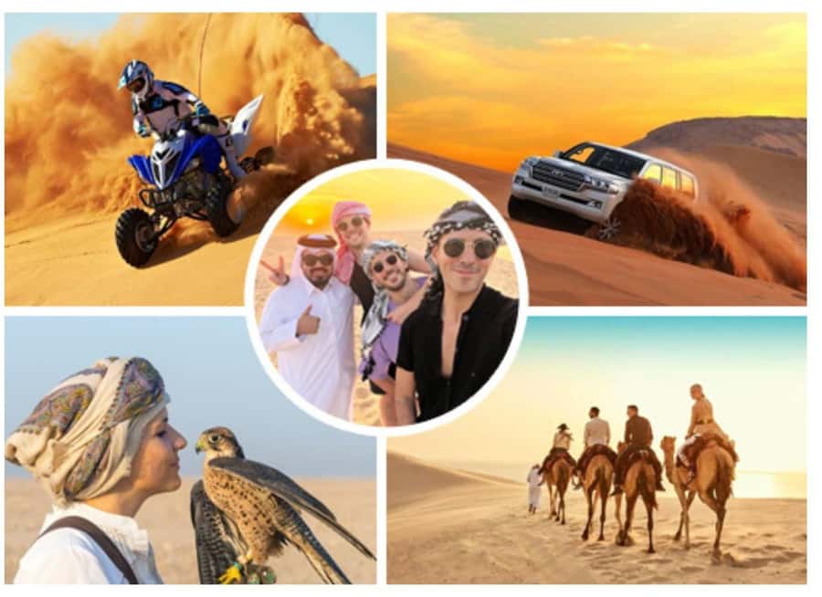 Doha:ATV,Quad or Buggy Dune Bashing,CamelRide & Sandboarding - Leaving Doha for the Mesaieed dunes