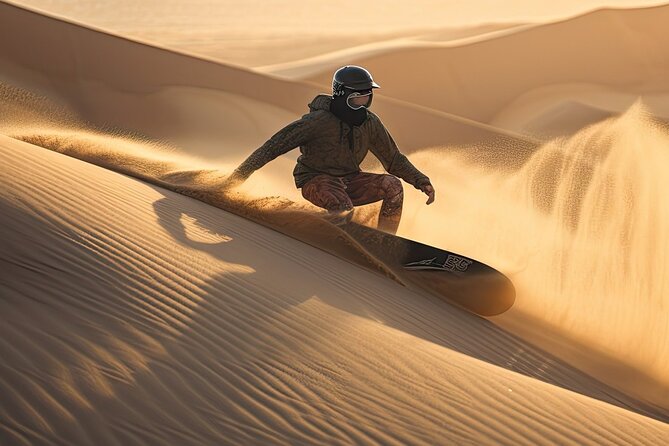 Doha Desert Excursion Dune Bashing Sandboarding Camel Ride - Leaving Doha in a climate-controlled 4x4