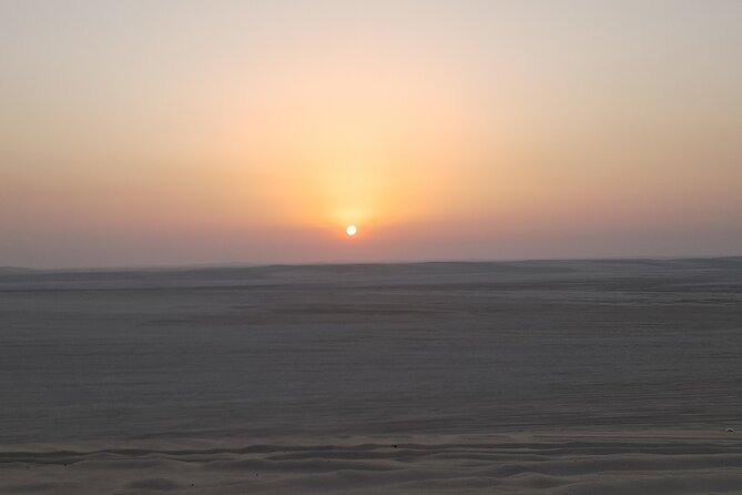 Doha: Desert Safari (Private Tour) with Pick Up & Drop Off - Sunset over the sand