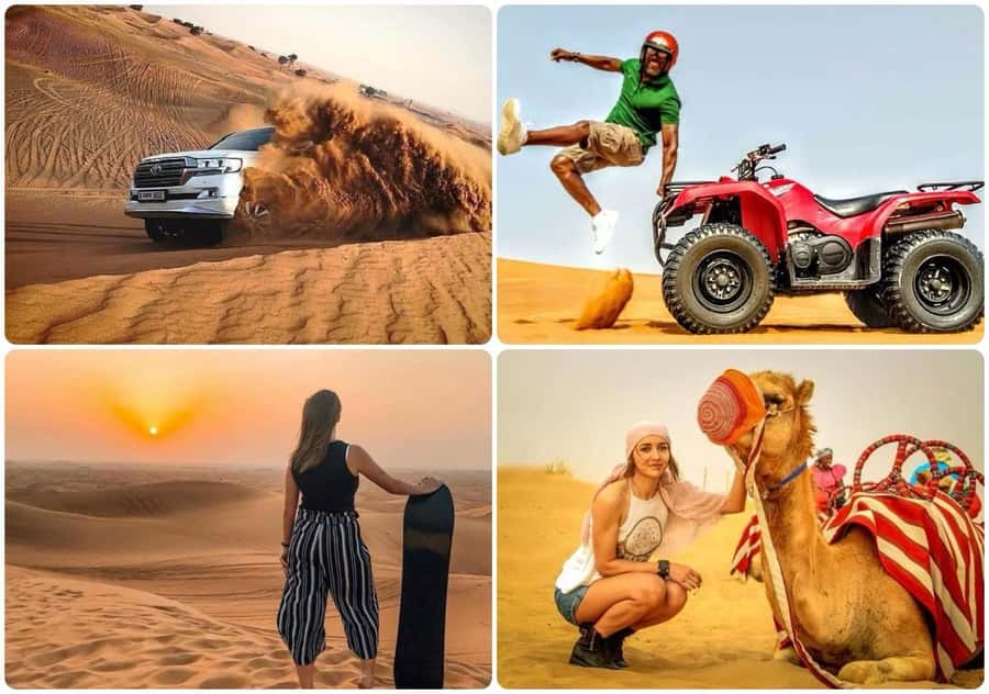 Doha: Desert Safari, Quad Bike, Camel Ride & Inland Sea Tour - From Doha into the open desert