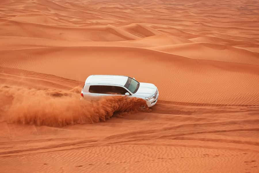 Doha: Desert Safari, Sandboarding, Dune Bashing & Inland Sea - The Inland Sea and the Saudi border view