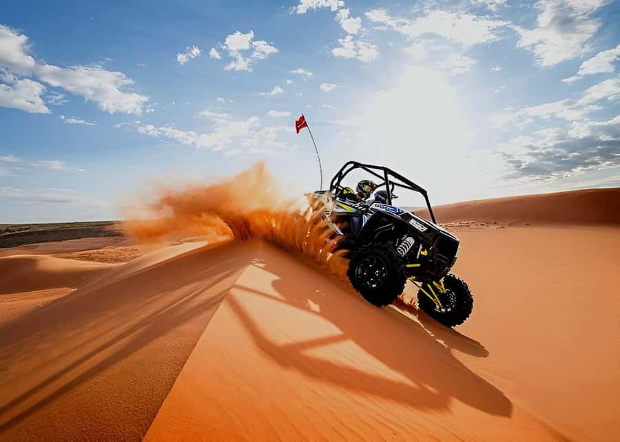 Doha: Desert Safari with Quad Bike, Sandboard & Camel Ride - Quad biking on marked tracks