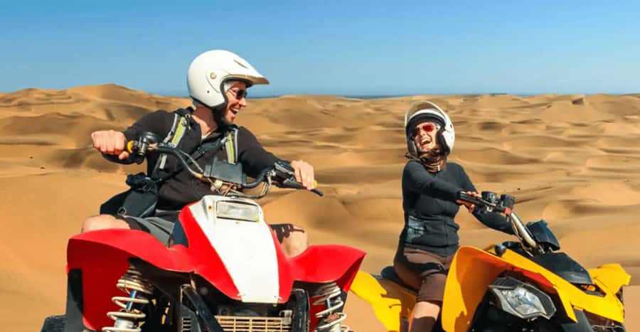 Doha: DesertSafari with Quad Bike, Camel Ride & Sandboarding - Khor Al Adaid, where sand reaches the sea