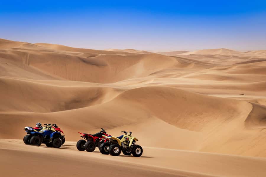 Doha: Dune Bashing Safari, Falcon, Camel, ATV, Sandboarding - The Inland Sea is the quiet counterpoint
