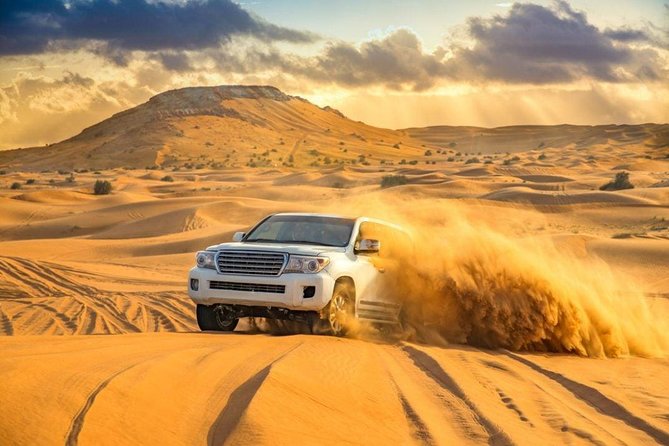 Doha :Half Day Desert Safari | Camel Riding | ATV | Sand Surfing - Sealine Beach: tea, camels, and a quick introduction