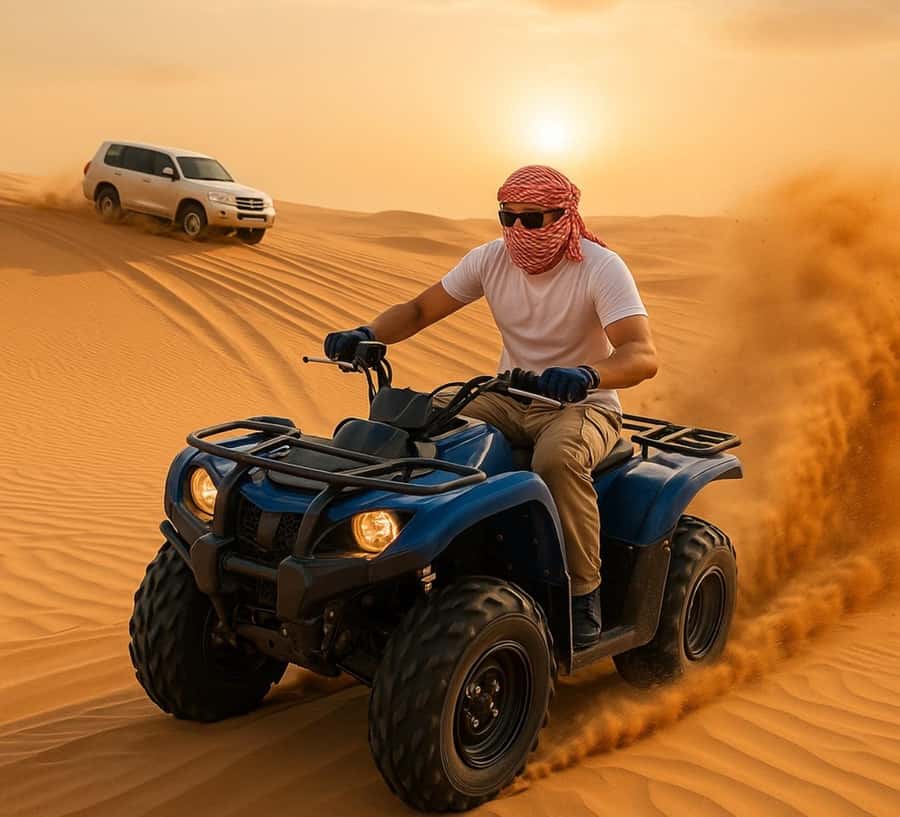 Doha: Half Day Desert Safari, Dune Bashing, Camel Ride - The first stop near VG65+F3 Mesaieed