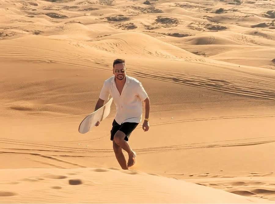 Doha: Inland Sea Desert Safari With All Activities - Sandboarding that welcomes beginners