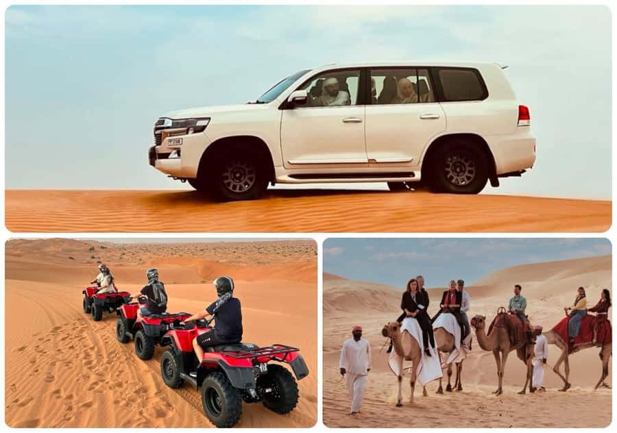 Doha: Inland Sea Desert Safari with Sunset & Sunrise Views - Tea, photos, and the optional-feeling quad bike stop