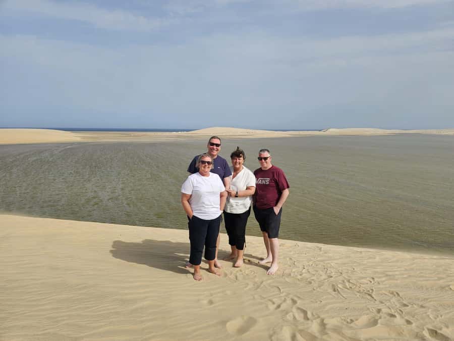 Doha:Private Desert Safari, Falcon, Sandboarding,inland sea - Sealine Beach and the camel stop