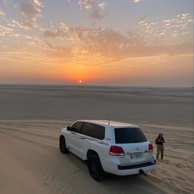 Doha Qatar : sealine adventure Camel Ride sandboard Sunset - Who will enjoy this desert trip most