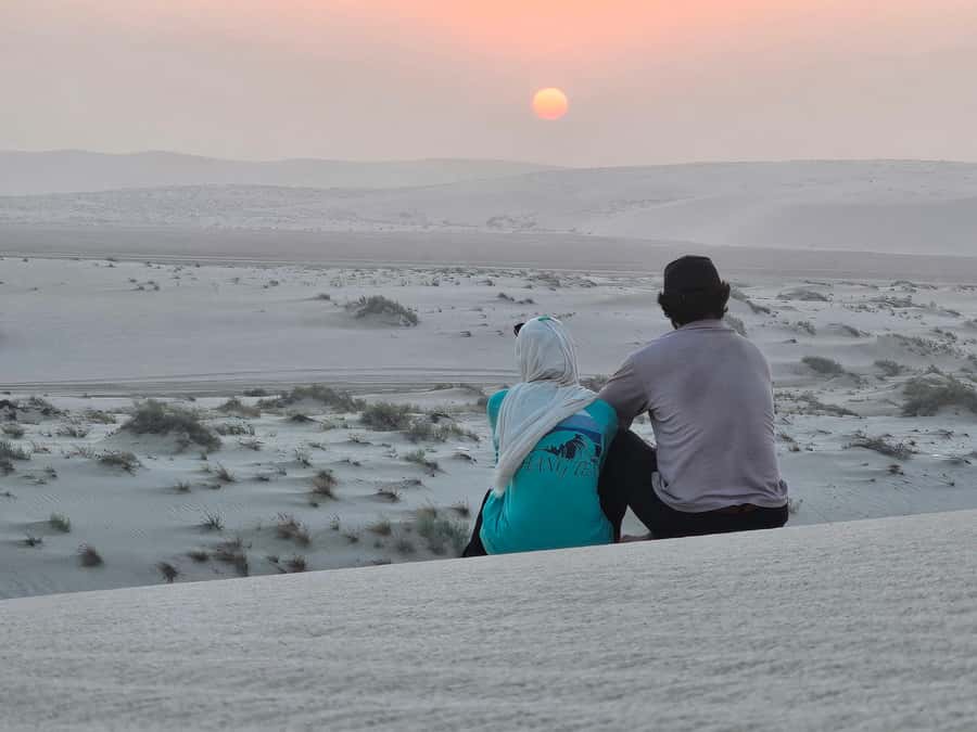 Doha: Quad Bike, Desert Safari, Buggy ride & inland sea tour - Sunset makes a major difference