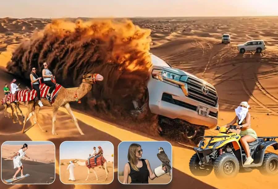Doha: Safari, Camel Ride, Sand boarding and Inland Sea Tour - Dune bashing across Qatar’s sand