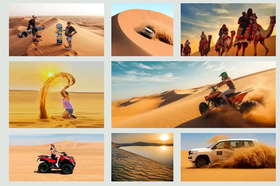 Doha Safari Quadbike, CamelRide, Sandboarding & Inland Sea - Dune bashing across Qatar’s golden sand