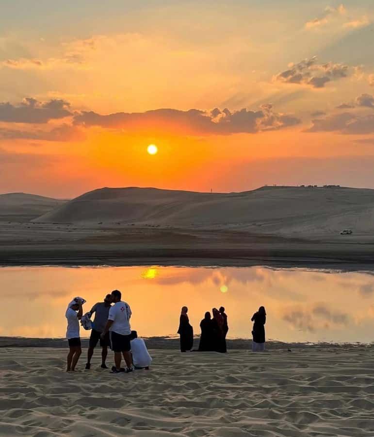 Doha: Sunset Desert Safari with Camel Ride & Sandboarding - The ride back and the four-hour pace