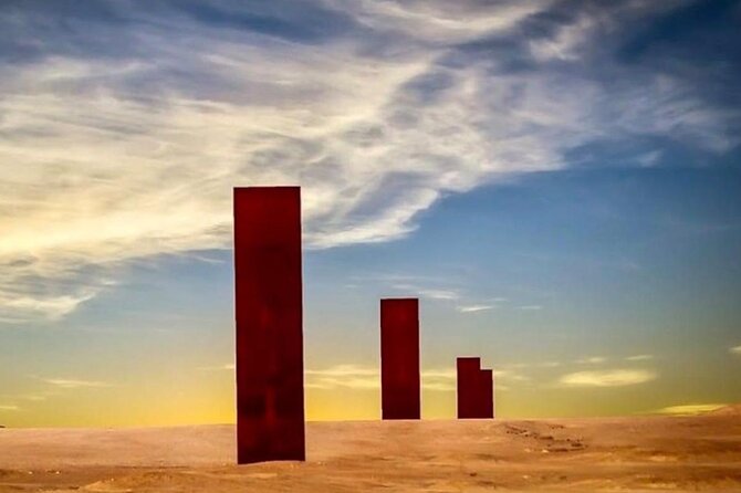 Doha: West Coast Tour Sculpture,Camel Racing Track Rock Formation - Ash-Shahaniyah: a short look at camel training