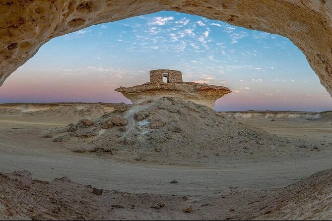 Doha: West Coast Tour Sculpture,Camel Racing Track Rock Formation - Zekreet Fort and the area’s older story