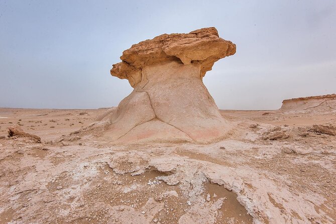 Doha West Qatar Richard Serra Sculpture, Mushroom Rock Tour - The road to Ras Brouq and the western desert
