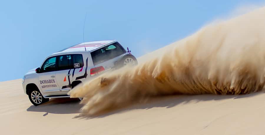 From Doha: 8-hour Safari Tour with Desert Beach Experience - The 90-minute dune drive