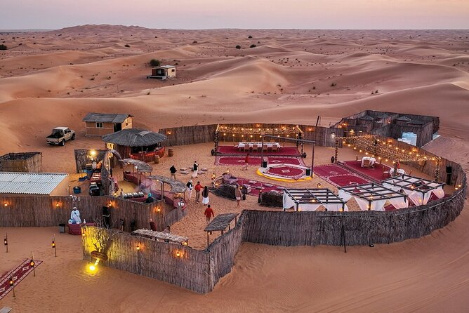 Full Day Desert Safari with Camp Access, Buffet Dinner,Camel Ride - Sealine Beach: air out, tea, and tire pressure