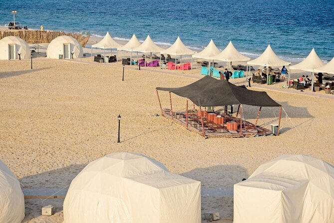 Full-Day DesertSafari with Camel Ride,InlandSea & BBQ Desert Camp - Sealine Beach brings together sea, sand, and camels