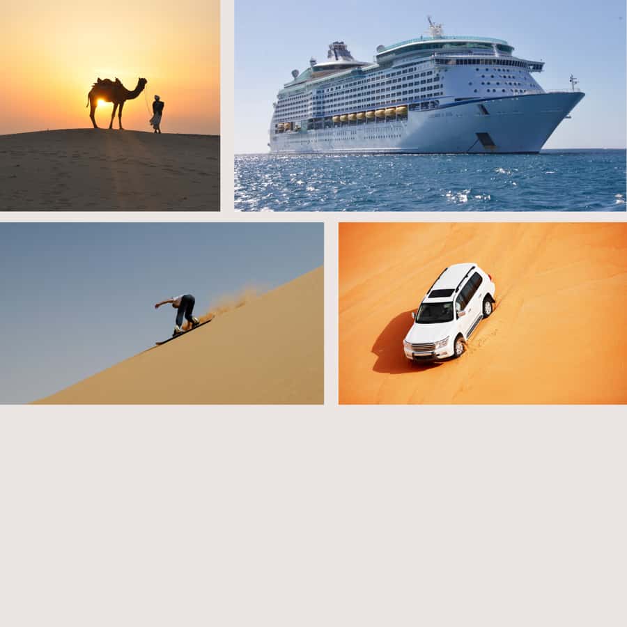Half-Day Desert Safari For Cruise Ships Passngers. - The five-minute camel ride at the Arabian camp