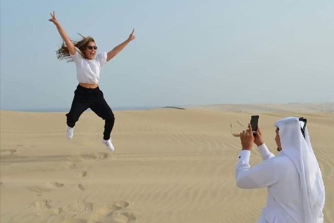 Half Day Desert Safari || Sand Boarding || Camel Ride || Inland Sea Visit || - Dune bashing: choose your level of excitement