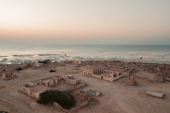 Private North Qatar Adventure: Discover Hidden Gems & Wonders! - Al Jumail: Ruins, Water, and Evening Light