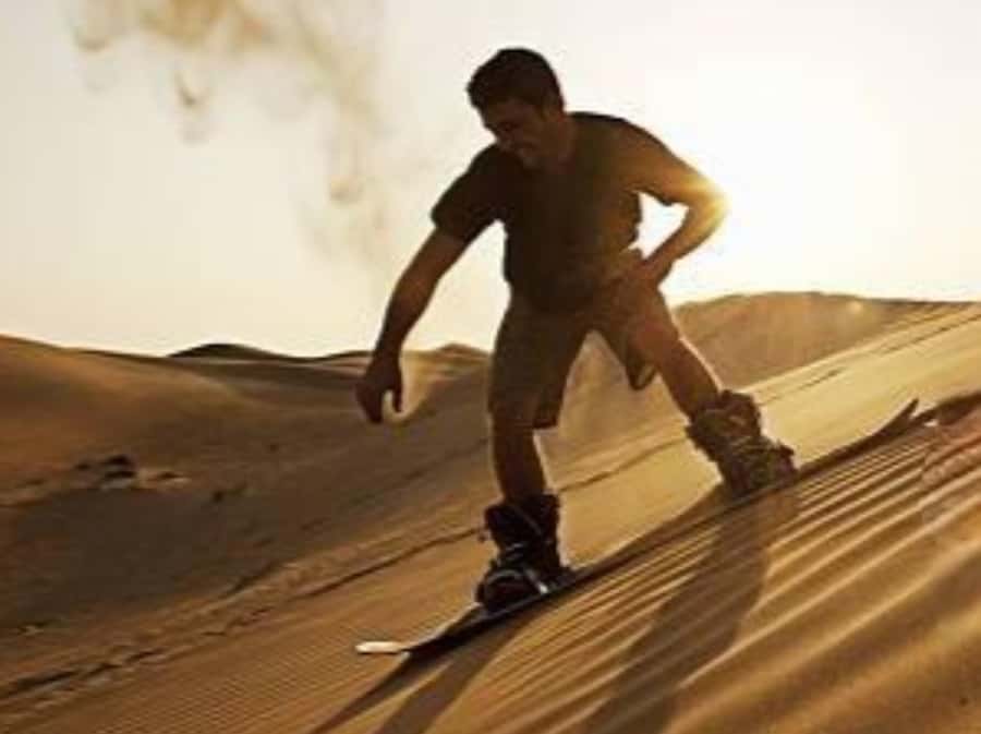 Qatar Desert Safari, Quad bike, Camel Ride and Sandboarding - Reaching the Inland Sea for the main event