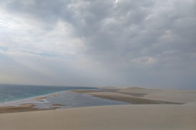 Sharing or Private Safari, Sand Boarding, Camel Ride, inland Sea Quick swim - The 15-minute swim is a bonus, not a beach day