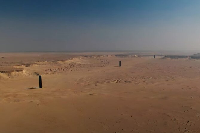 West Of Qatar, Mushroom Rocks, Camel Racing Track, Richard Serra - Richard Serra’s East-West/West-East in the open desert