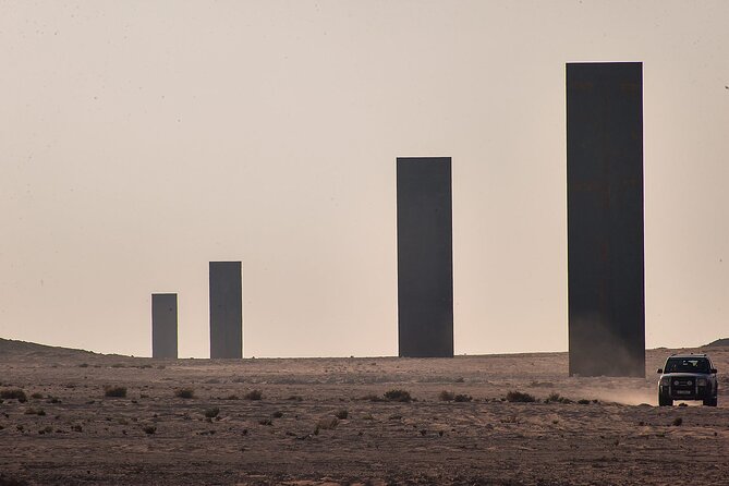 West Of Qatar Richard Serra sculpture, Mushroom Hills,Camel track - Zekreet Beach and the Mushroom Hills