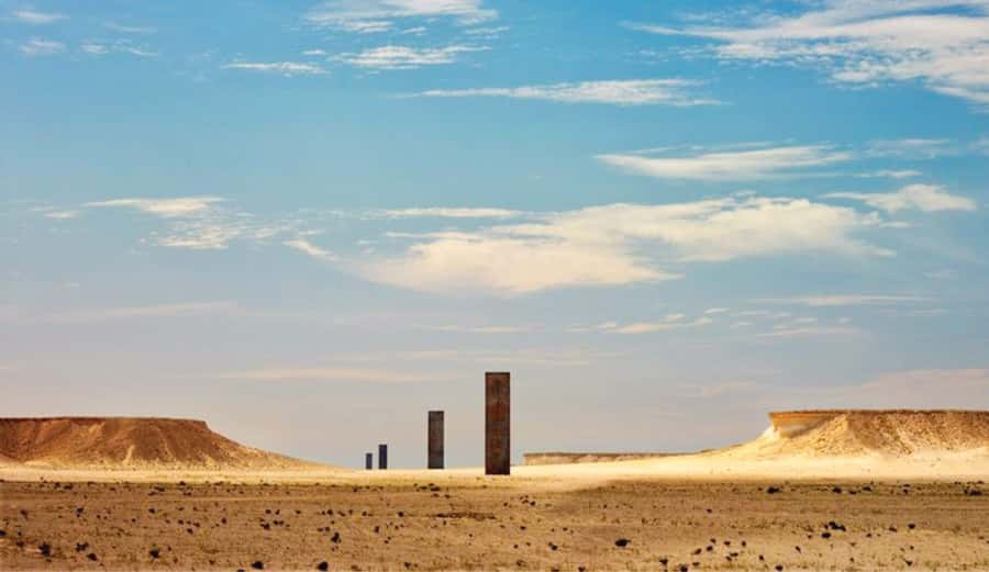 West Qatar tour to Richard Sierra sculpture,Umbrella Rock - Why west Qatar feels so different from Doha